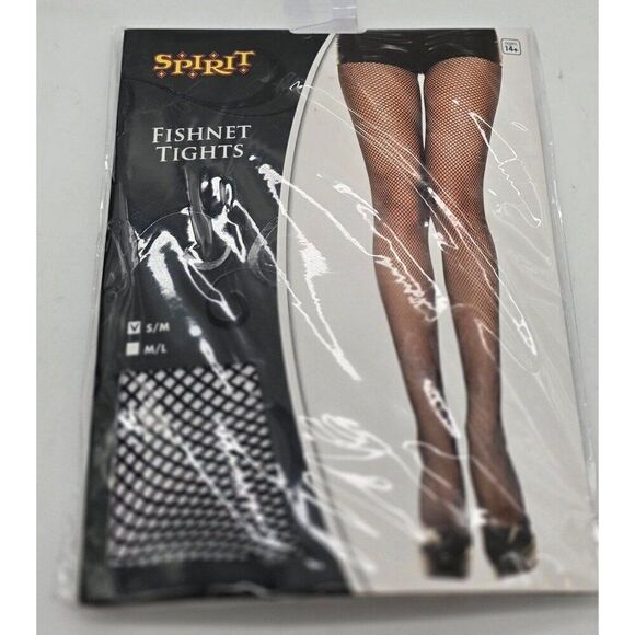 Spirit Fishnet Tights S/M For Women 100% Nylon Black - Picture 1 of 3